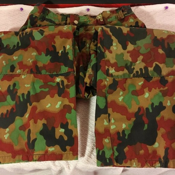 VTG SWISS MILITARY ALPENFLAGE CAMO PANTS 32x30 NM02841 - Picture 1 of 12